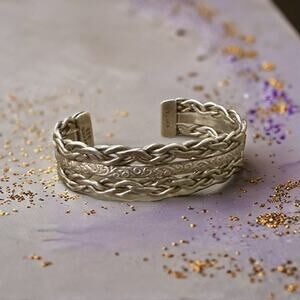 Vintage Taxco Mexico Sterling Silver Cuff Bracelet TC-166 | 34g | 6.75” Adjust